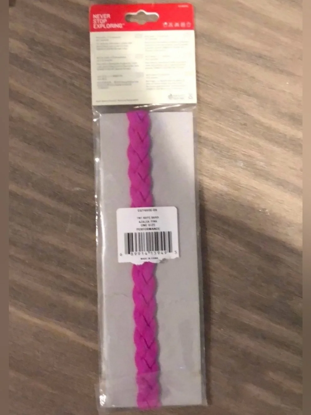 The North Face Bright Pink Braided Rope Headband